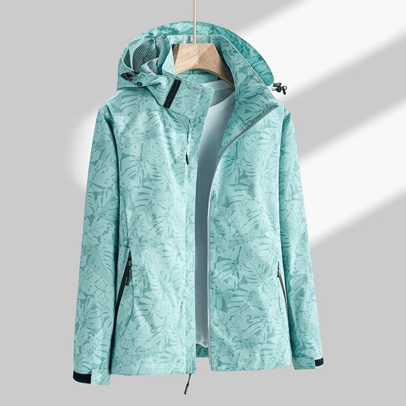 Chaqueta de mujer impermeable y cortaviento transpirable moderna