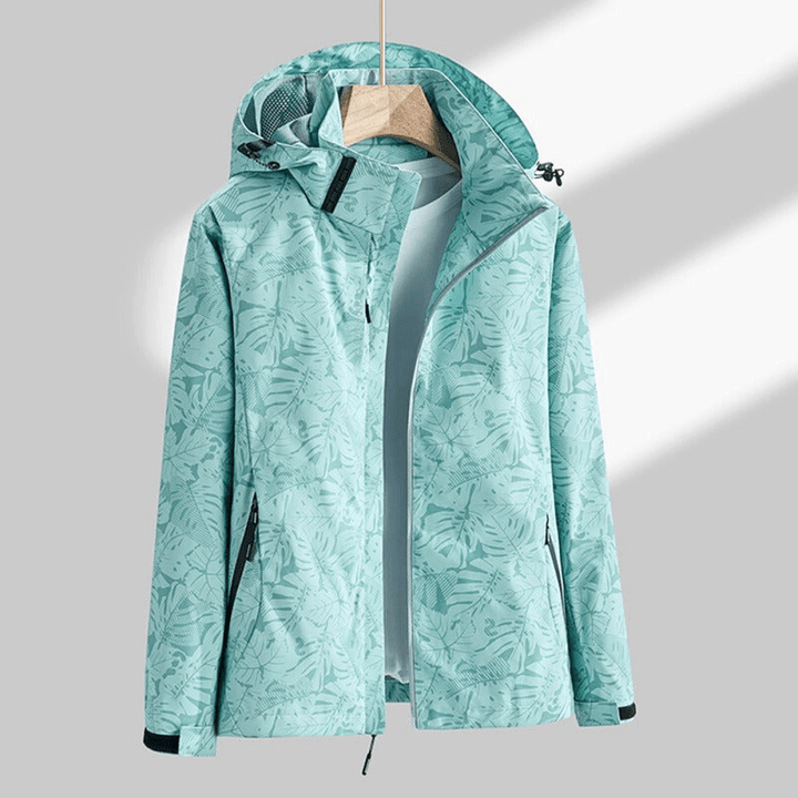 Chaqueta de mujer impermeable y cortaviento transpirable moderna