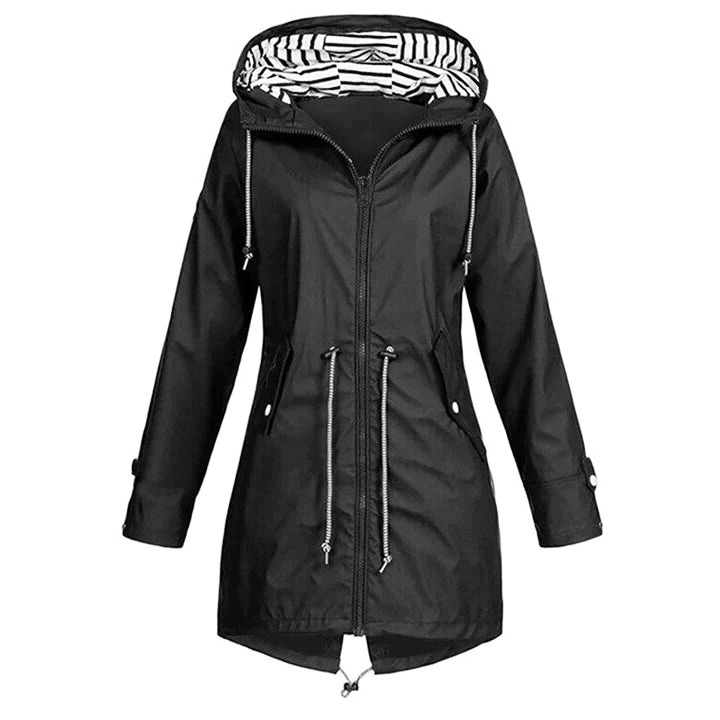 Chaqueta de mujer repelente al agua cortavientos ajuste elegante