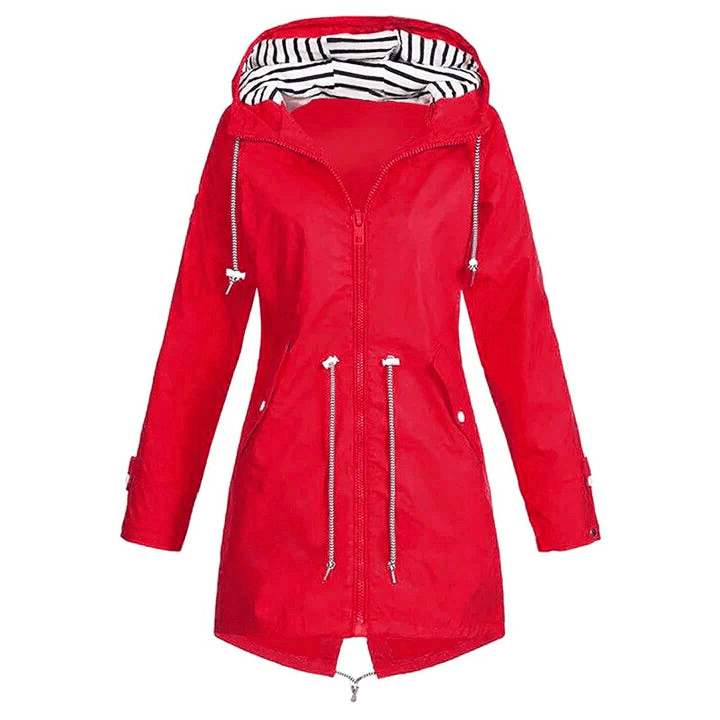 Chaqueta de mujer repelente al agua cortavientos ajuste elegante