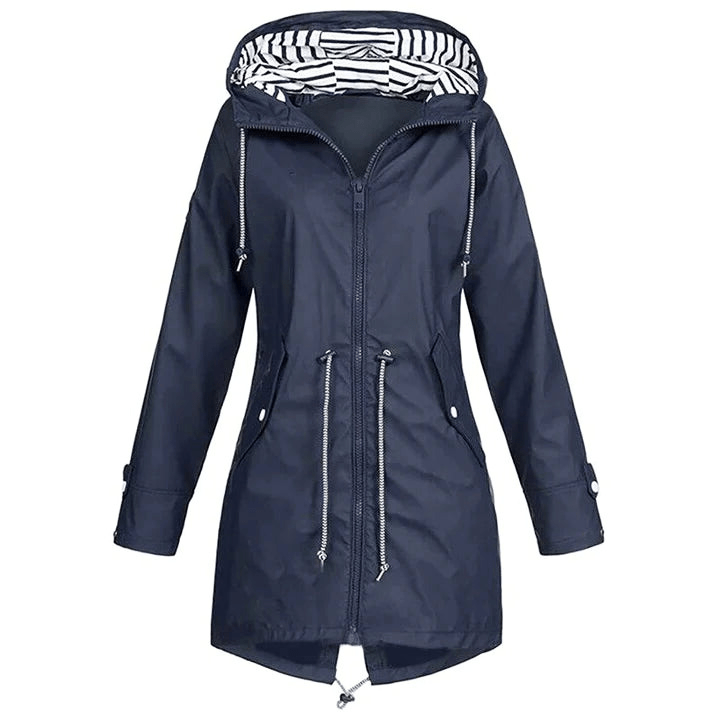 Chaqueta de mujer repelente al agua cortavientos ajuste elegante