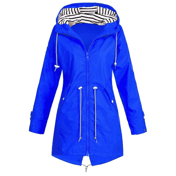 Chaqueta de mujer repelente al agua cortavientos ajuste elegante