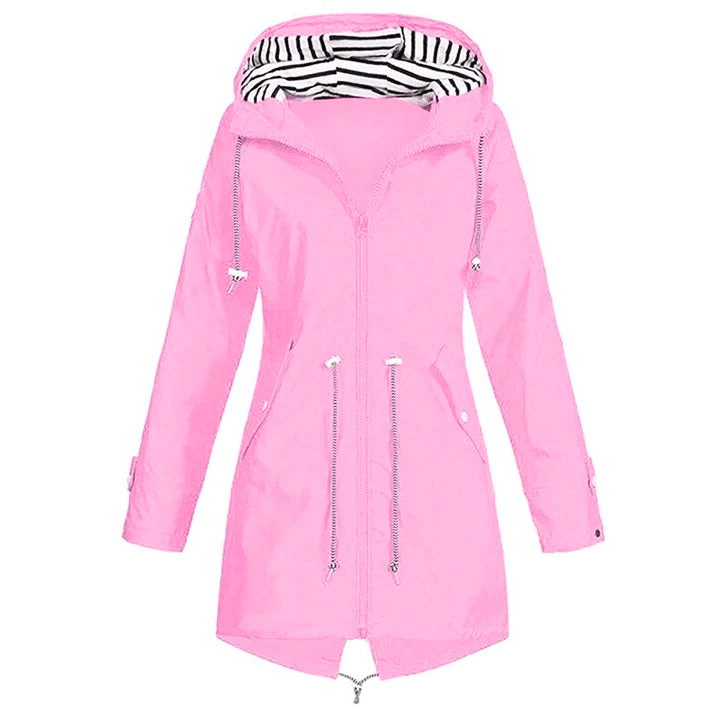 Chaqueta de mujer repelente al agua cortavientos ajuste elegante