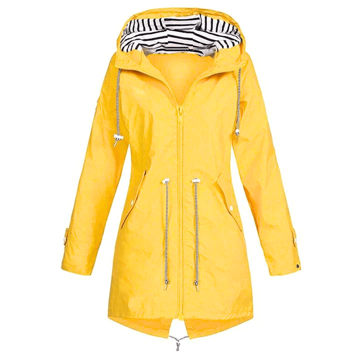 Chaqueta de mujer repelente al agua cortavientos ajuste elegante