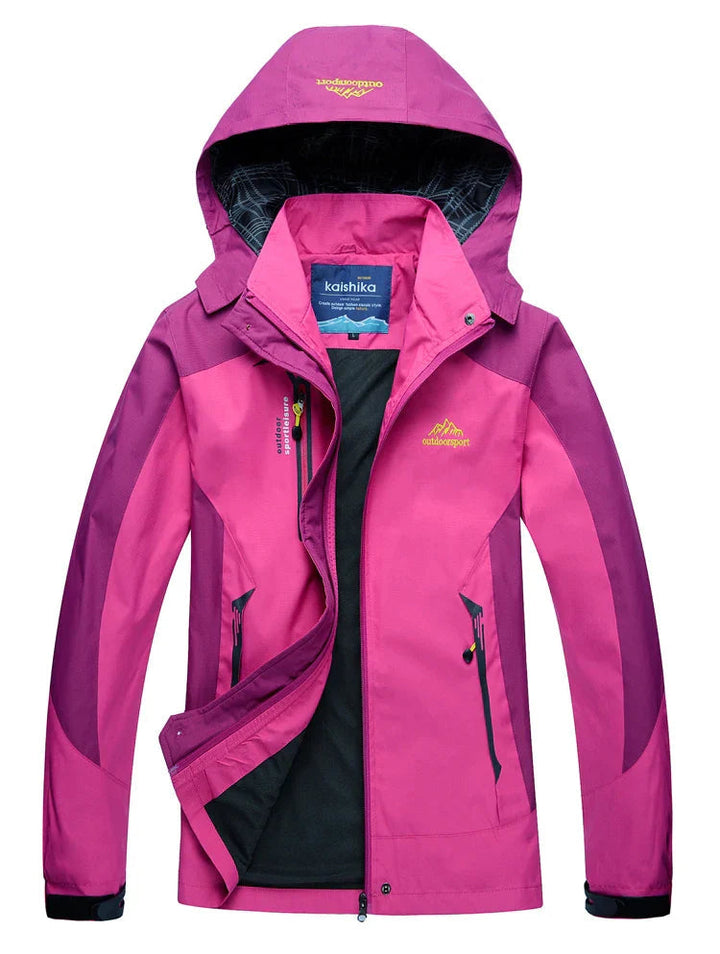 Veste pour femmes imperméable avec capuche et doublure chaude