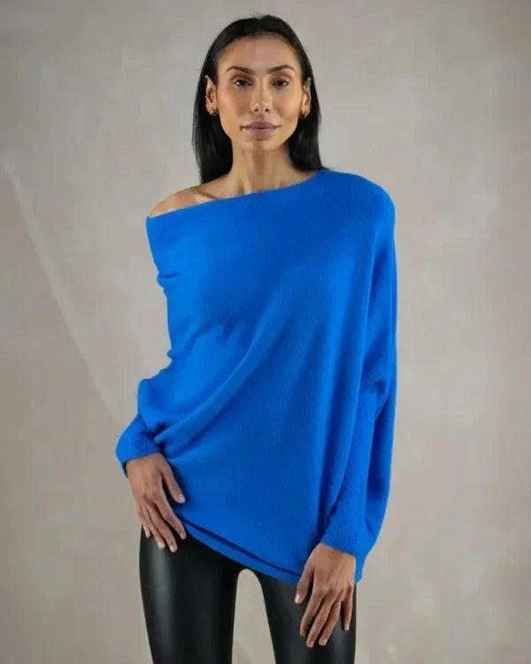 Damenpullover Asymmetrisch Oversized Warmes Material