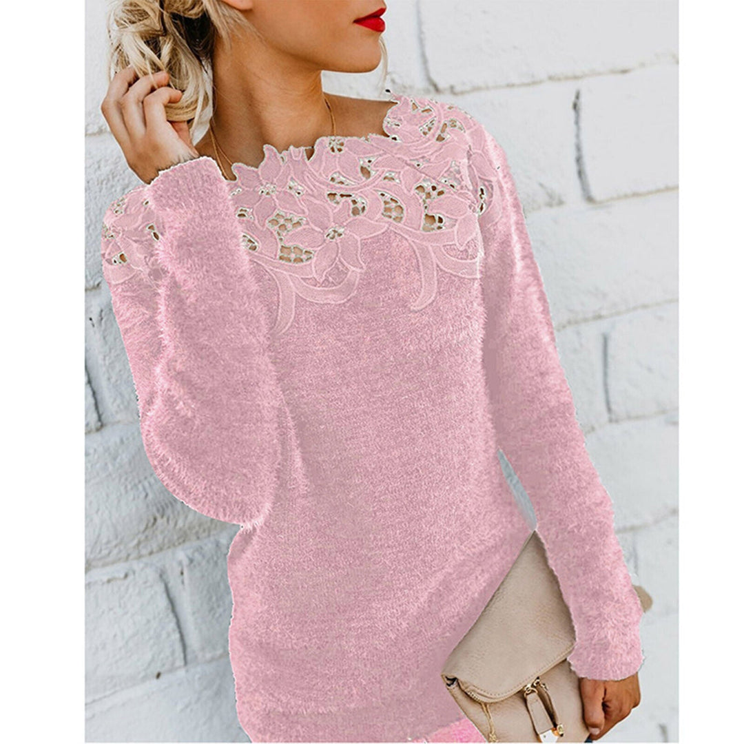 Women's sweater cotton floral print modern