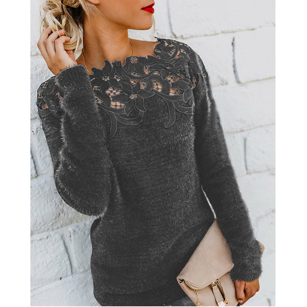 Women's sweater cotton floral print modern