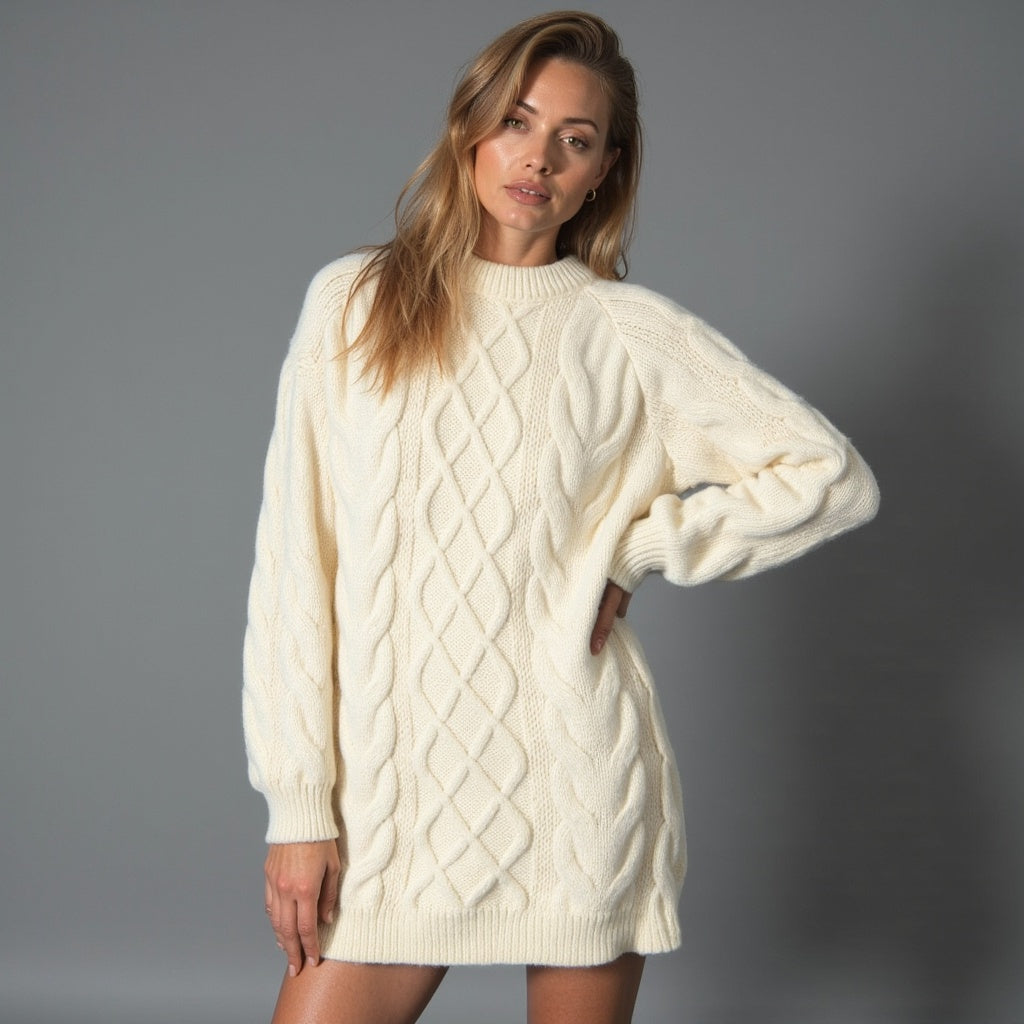 Sweter damski bawełniany elegancki styl oddychający ciepły