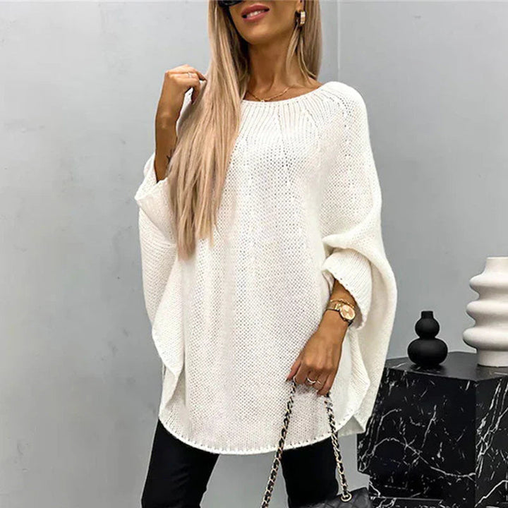 Sweter damski bawełniany gruby splot z dekoltem w łódkę