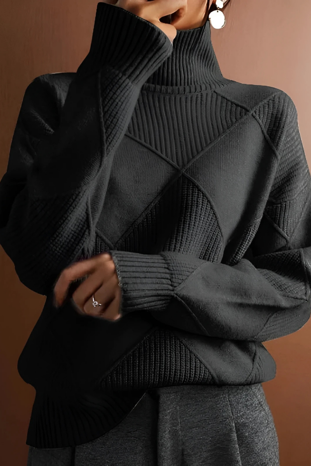 Damenpullover Baumwolle Langarm Kuschelige Eleganz 0