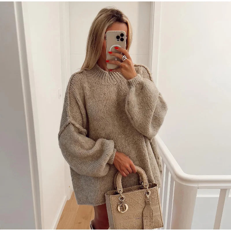 Damenpullover Baumwolle Oversized Komfort