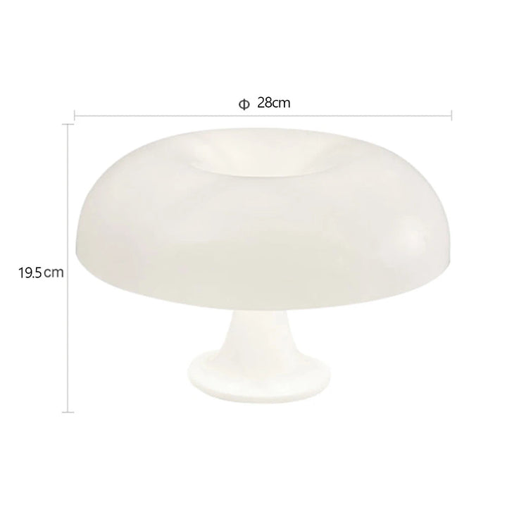 Dimm­bare LED Tischlampe im Bauhaus-Stil – Skandinavische Tischleuchte in Pilzform für Nachtisch und Büro, Warm- und Kaltweiß 8