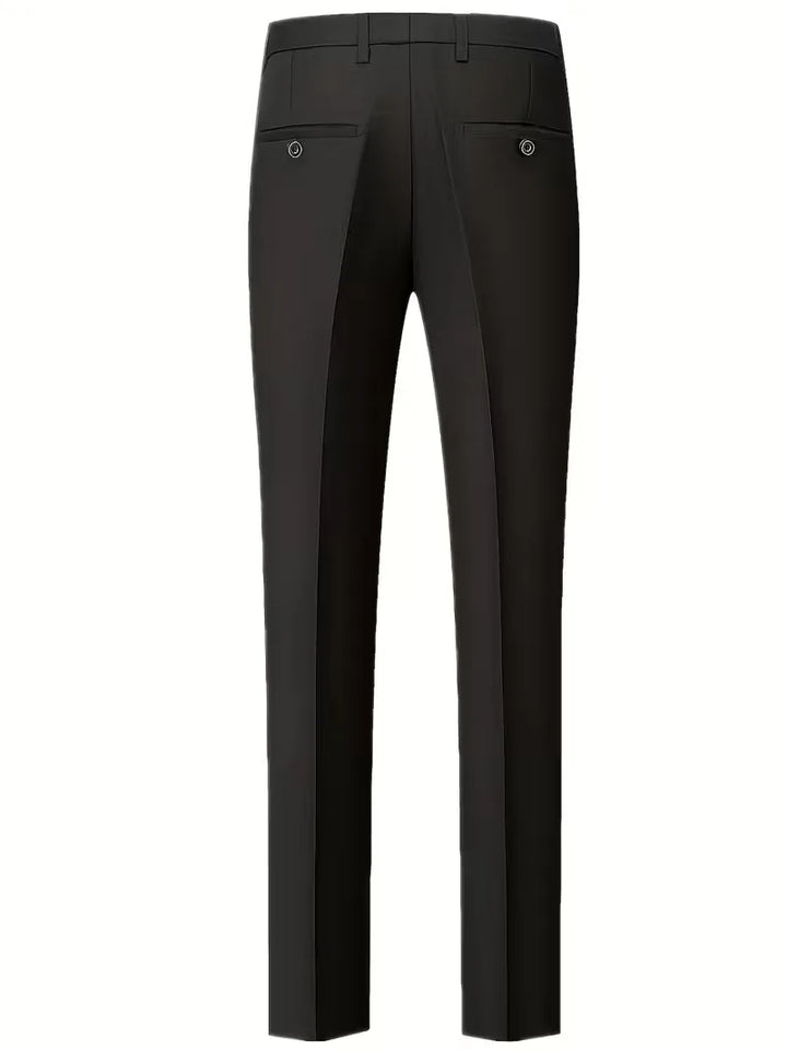 Slim-Fit-Dreiteiler für Herren – Eleganter, formeller Stil mit glänzender Oberfläche