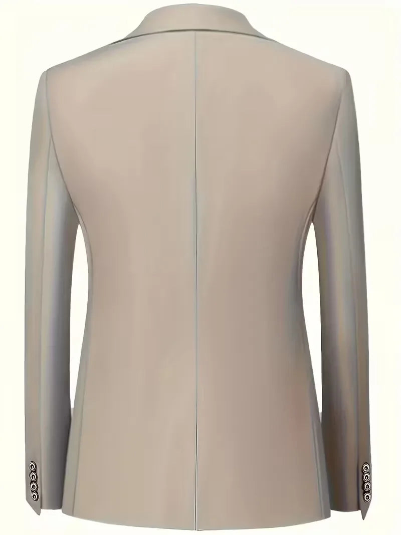 Slim-Fit-Dreiteiler für Herren – Eleganter, formeller Stil mit glänzender Oberfläche