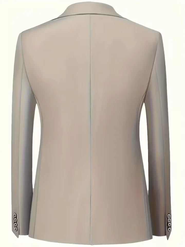 Slim-Fit-Dreiteiler für Herren – Eleganter, formeller Stil mit glänzender Oberfläche