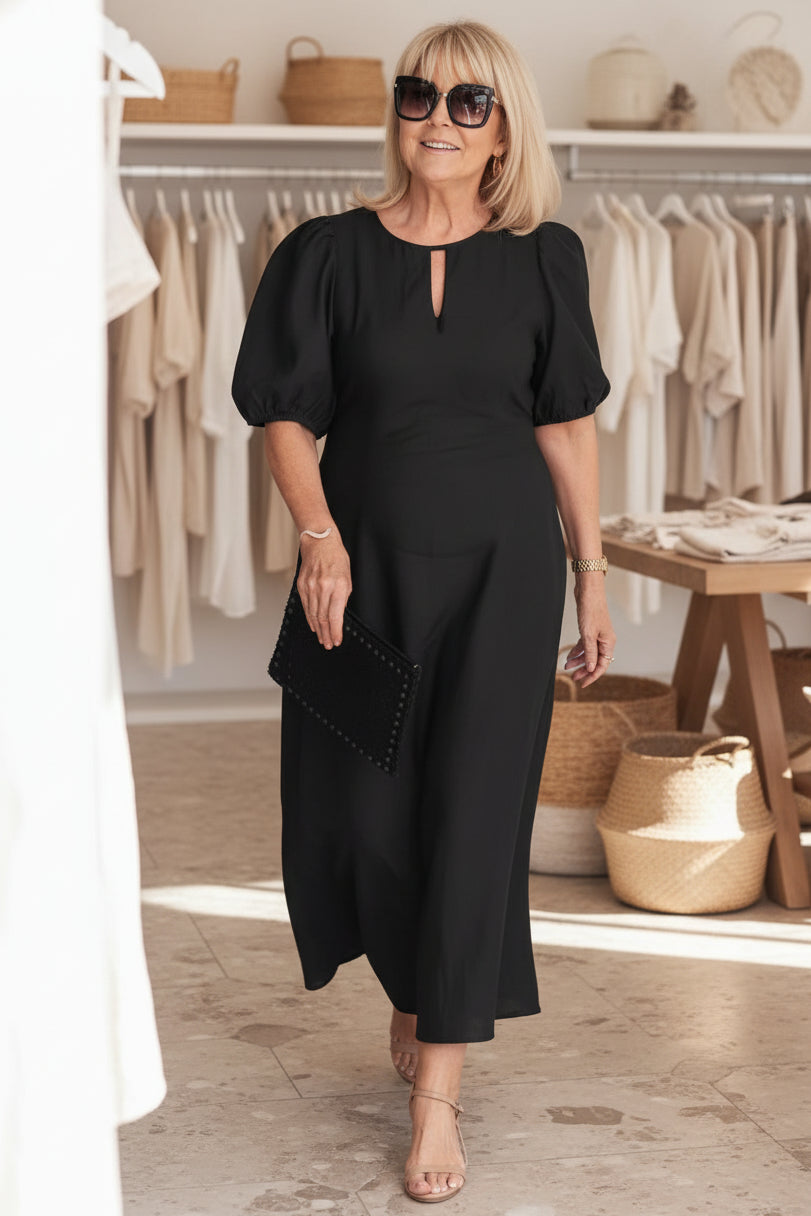 Elegantes Maxikleid mit Puffärmeln: Stilvoll für festliche Anlässe 1