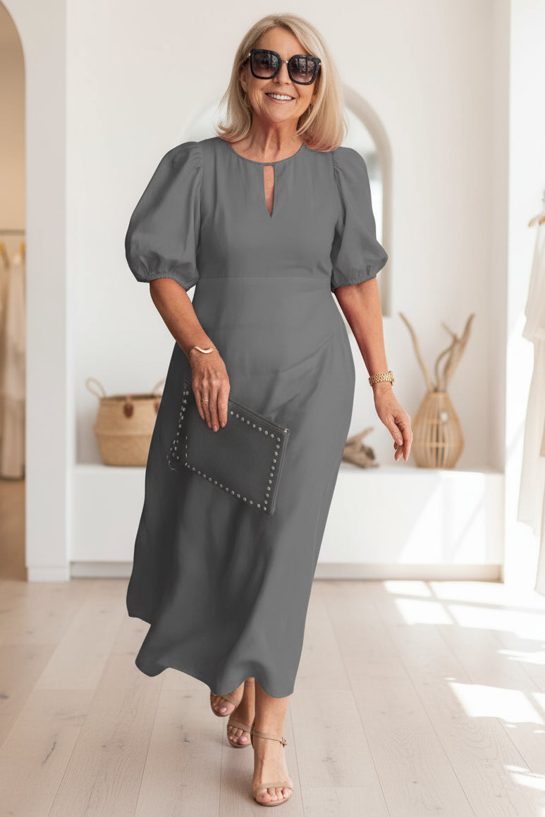 Elegantes Maxikleid mit Puffärmeln: Stilvoll für festliche Anlässe 3