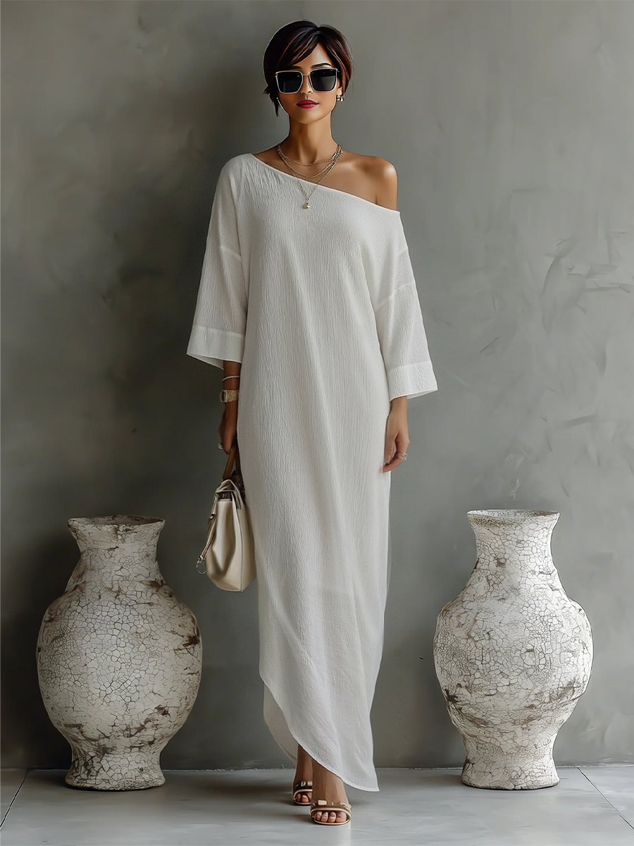 Elegantes One-Shoulder-Kleid: Fließender Look für Hochzeitsgast 2