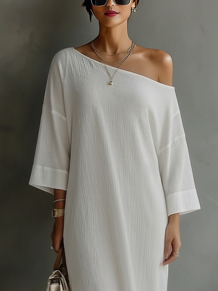 Elegantes One-Shoulder-Kleid: Fließender Look für Hochzeitsgast 3