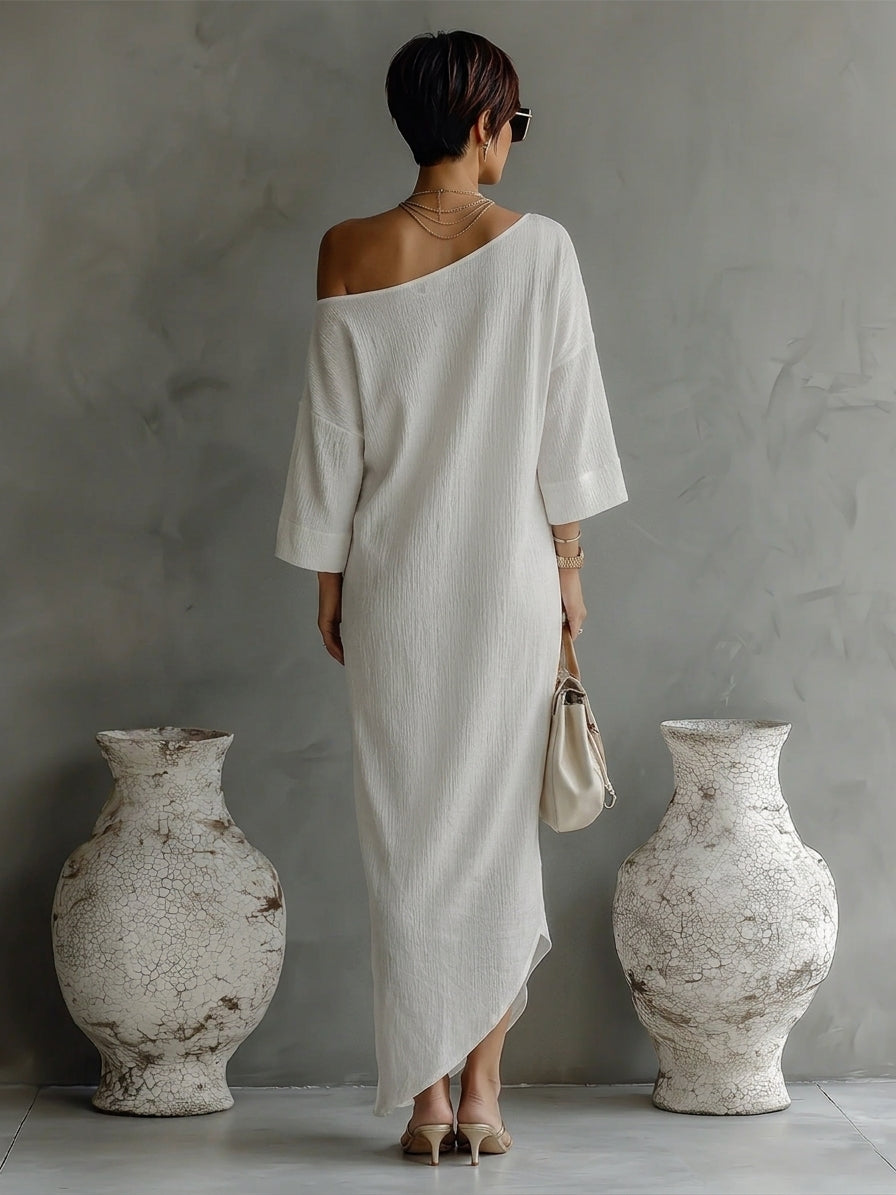 Elegantes One-Shoulder-Kleid: Fließender Look für Hochzeitsgast 5