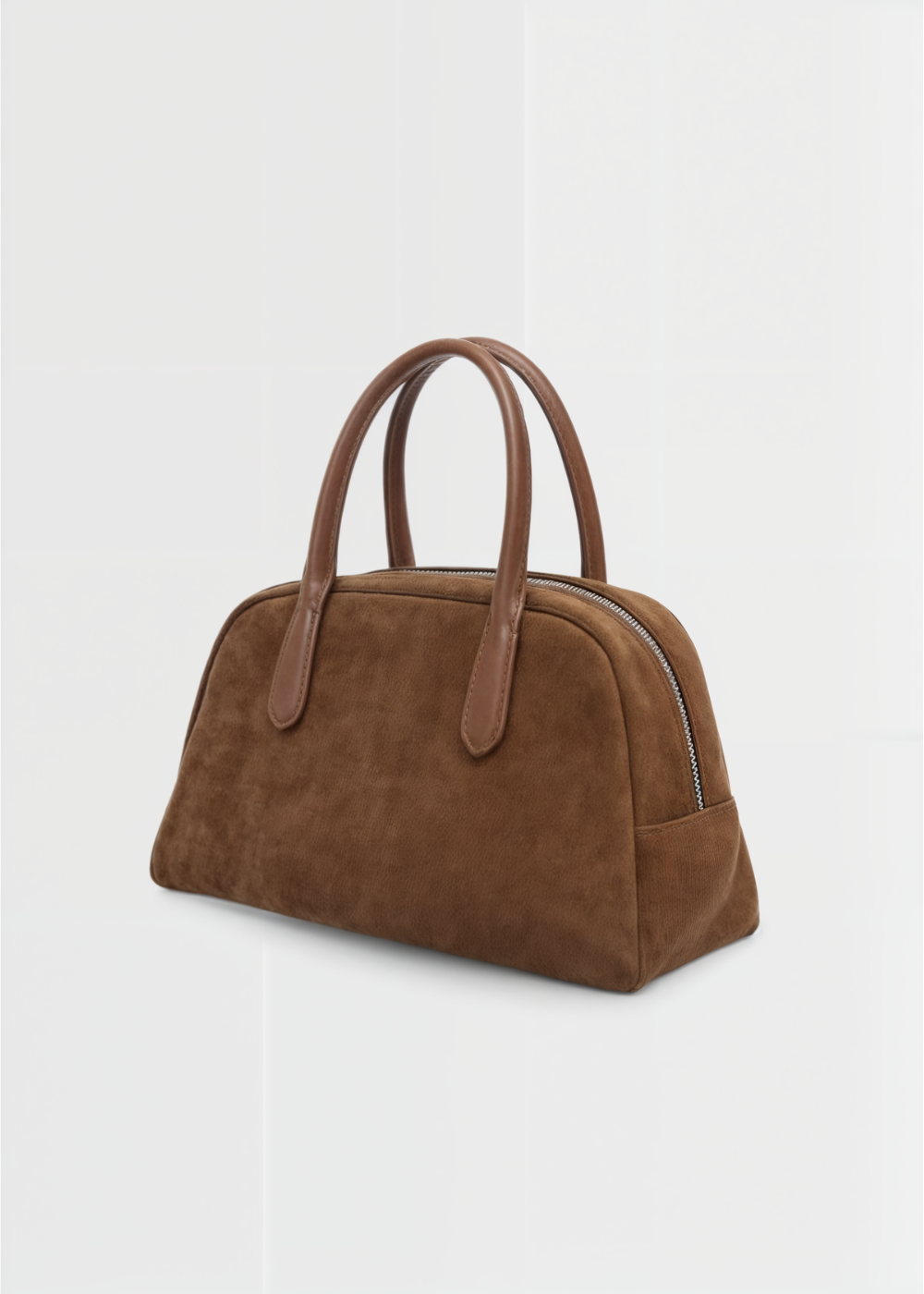 Genuine Suede Handbag Women – Small Shoulder Bag with Zipper