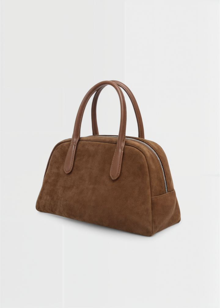 Genuine Suede Handbag Women – Small Shoulder Bag with Zipper