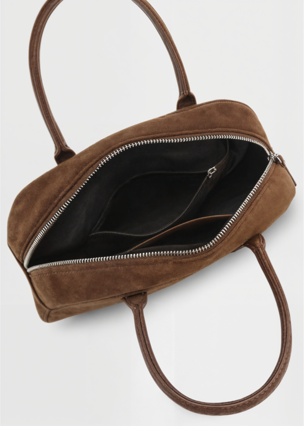 Genuine Suede Handbag Women – Small Shoulder Bag with Zipper