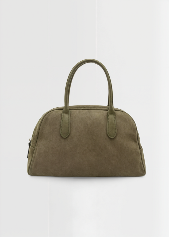 Genuine Suede Handbag Women – Small Shoulder Bag with Zipper