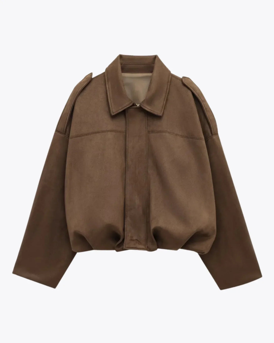 Oversized women's jacket made of suede – stylish jacket for every occasion