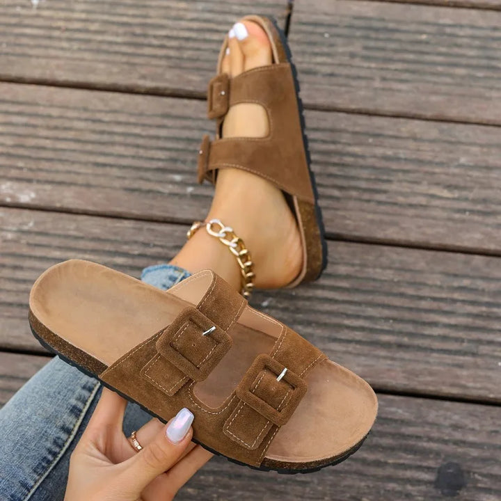 Women's Non-Slip Suede Flip-Flops – Beach & Outdoor Summer Shoes