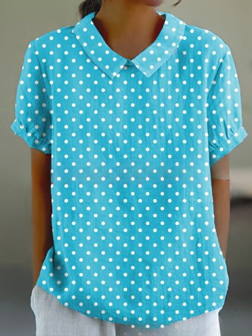 Blusa vintage de mujer con estampado de flores – Casual y elegante