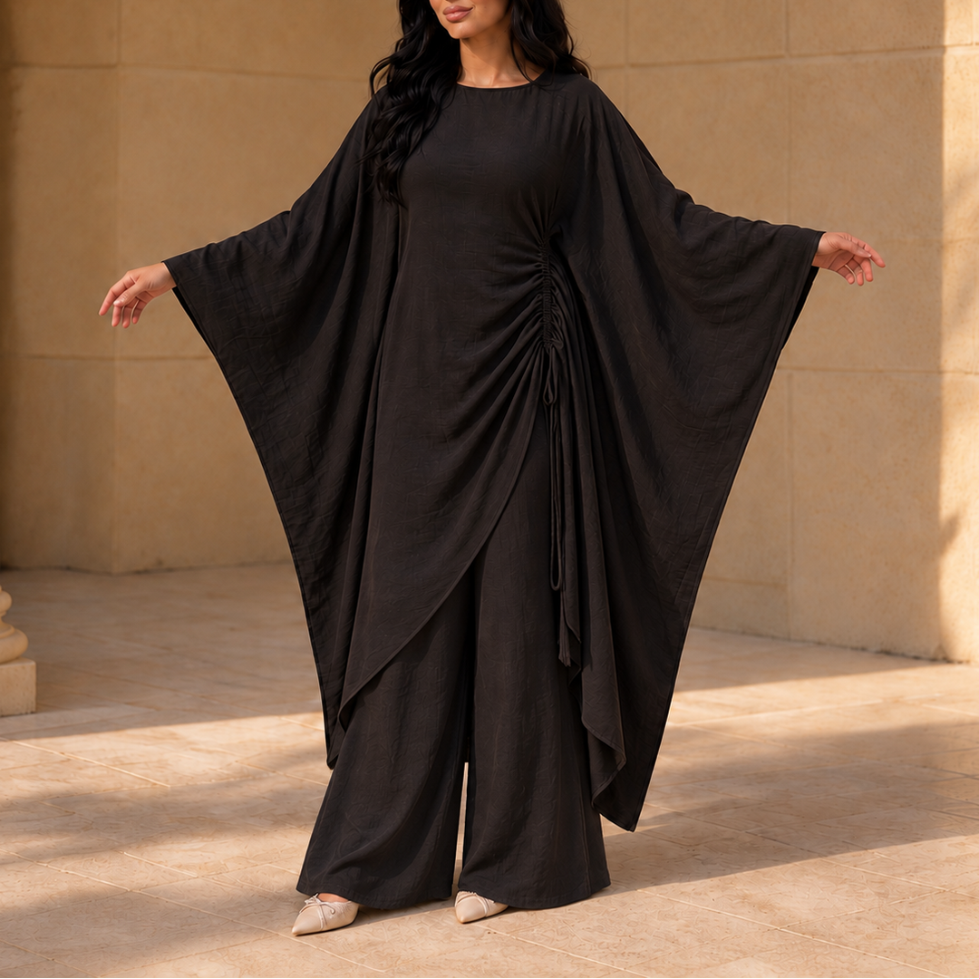 Elara | Zweiteiler mit Fledermausärmel-Kaftan und Hose