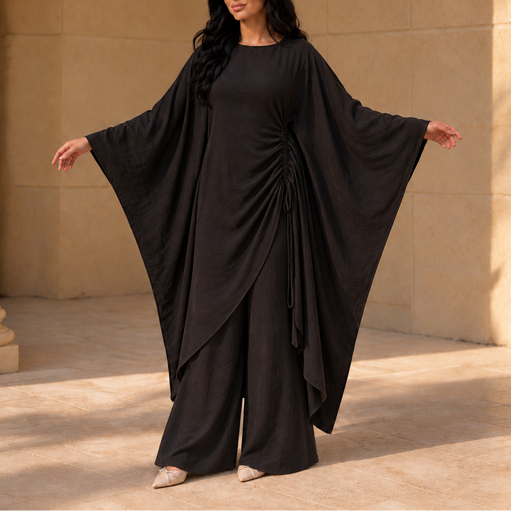 Elara | Zweiteiler mit Fledermausärmel-Kaftan und Hose