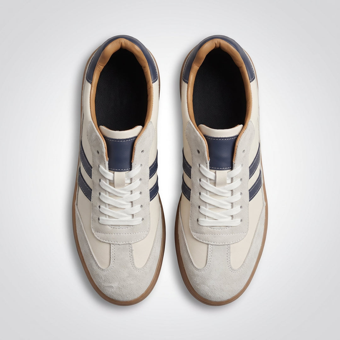 Męskie retro sneakersy z wegańskiej skóry