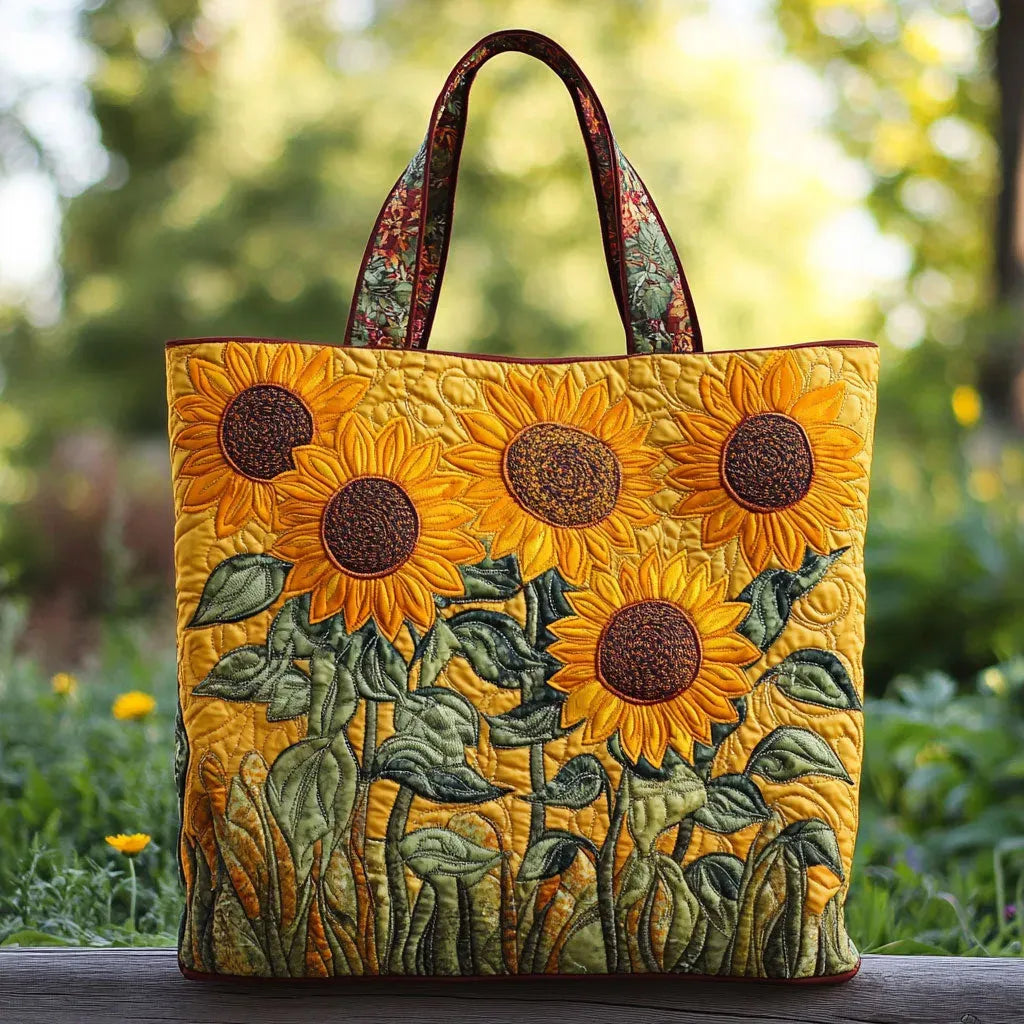 Gestepptes Sonnenblumen-Tasche: Stilvolle Begleiterin für jeden Tag 0