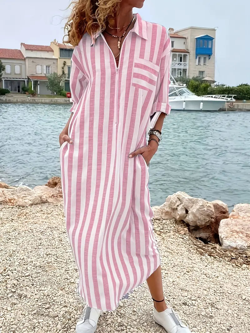 Gestreiftes Maxikleid Langarm: Bequem und Stilvoll für Jeden Tag 5