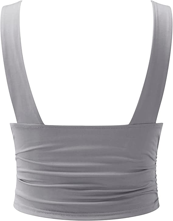 Women's summer top with V-neck – wide straps & stretch comfort