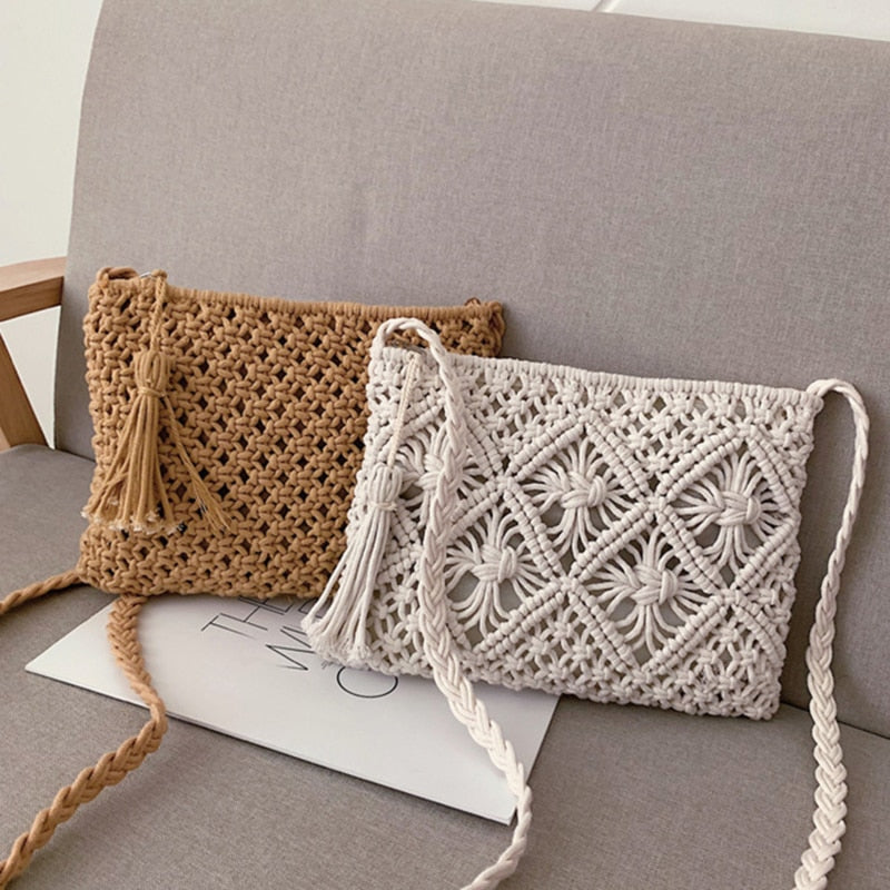 Boho Shoulder Bag Women – Handwoven, Summery & Adjustable