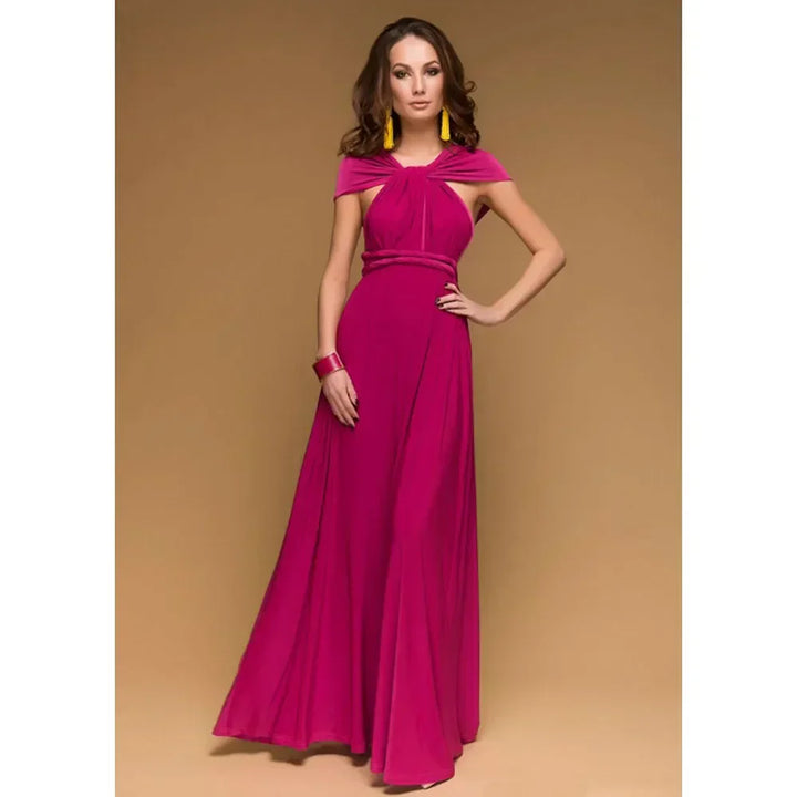 Damska sukienka bez rękawów z dekoltem w serek, zwiewna sukienka na okazje – elegancka moda imprezowa
