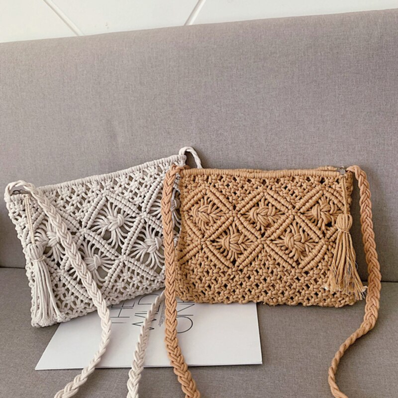 Boho Shoulder Bag Women – Handwoven, Summery & Adjustable