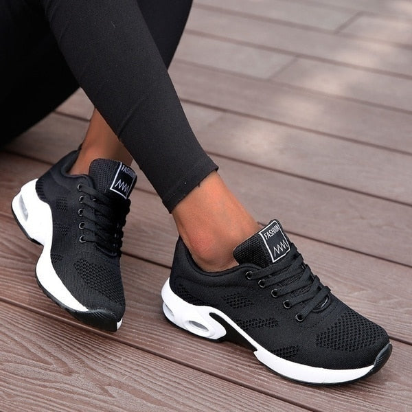 Damen Leichte Bunte Schnür-Sneaker – Orthopädische Komfort Schuhe Für Alltag