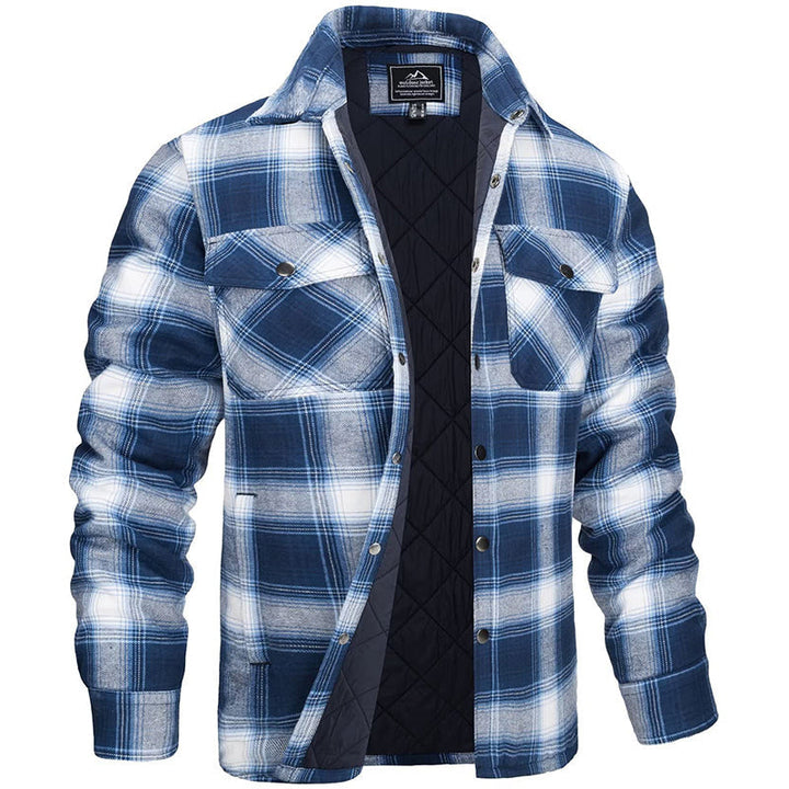 Flanell Herren Overshirt mit Karo für Frühling