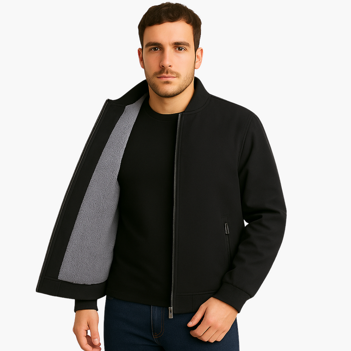 Men's bomber jacket fleece lining sporty