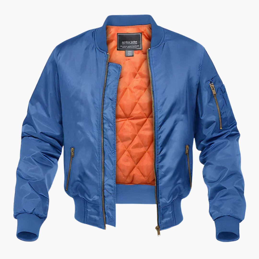 Men's bomber jacket with quilted lining