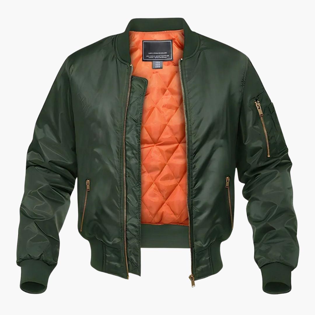Men's bomber jacket with quilted lining