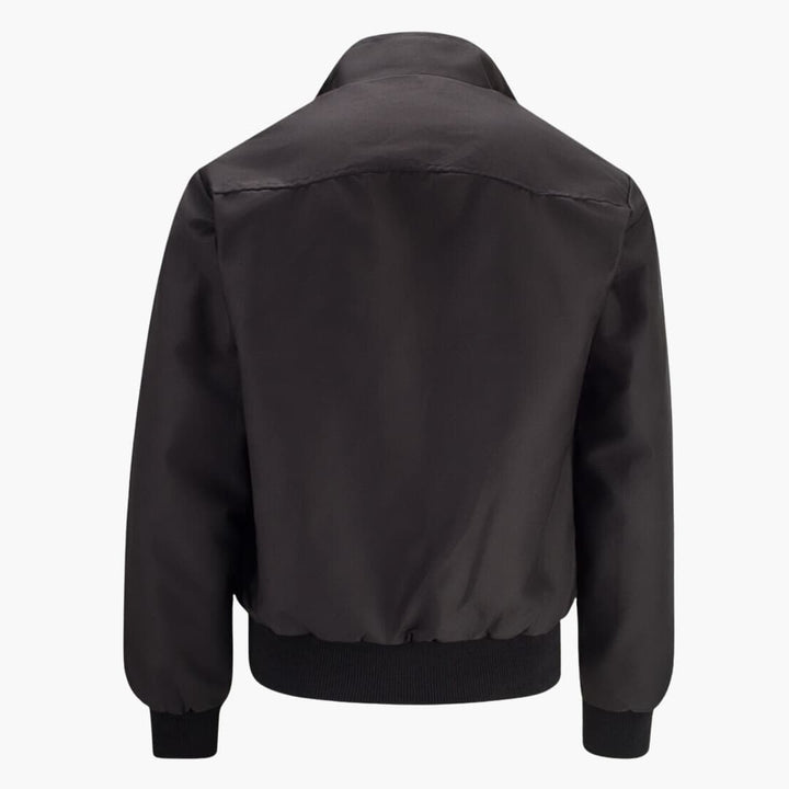 Men's jacket with ribbed cuffs - distinctive stand-up collar