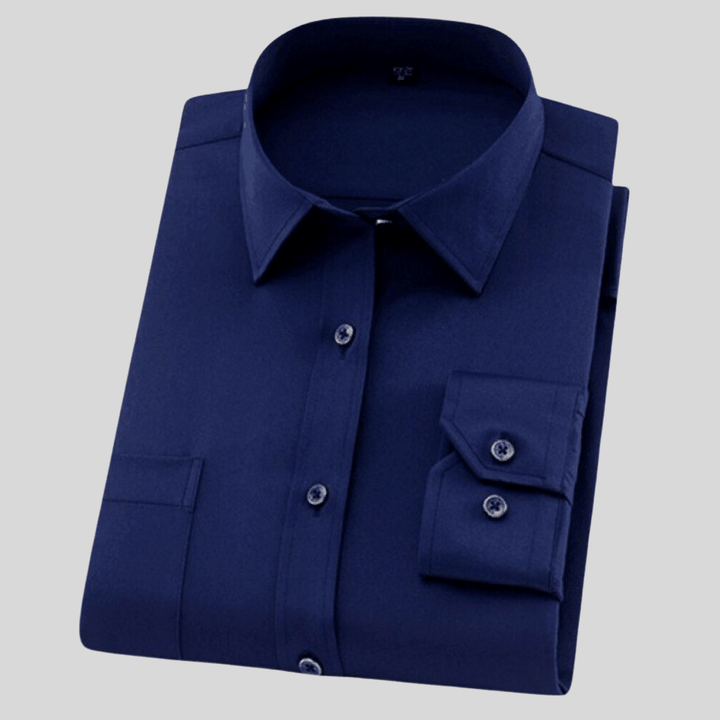 Men's Shirt Cotton Long Sleeve Classic Comfortable