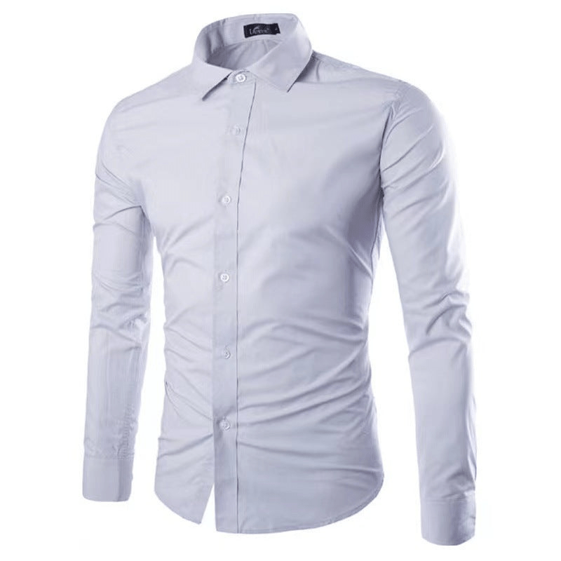 Men's shirt made of easy-care material with modern cut