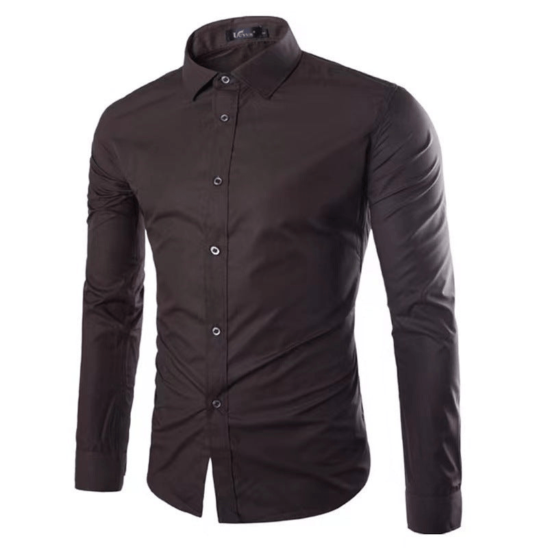 Men's shirt made of easy-care material with modern cut